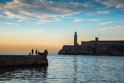 Sunset at El Malecon Havana Cuba