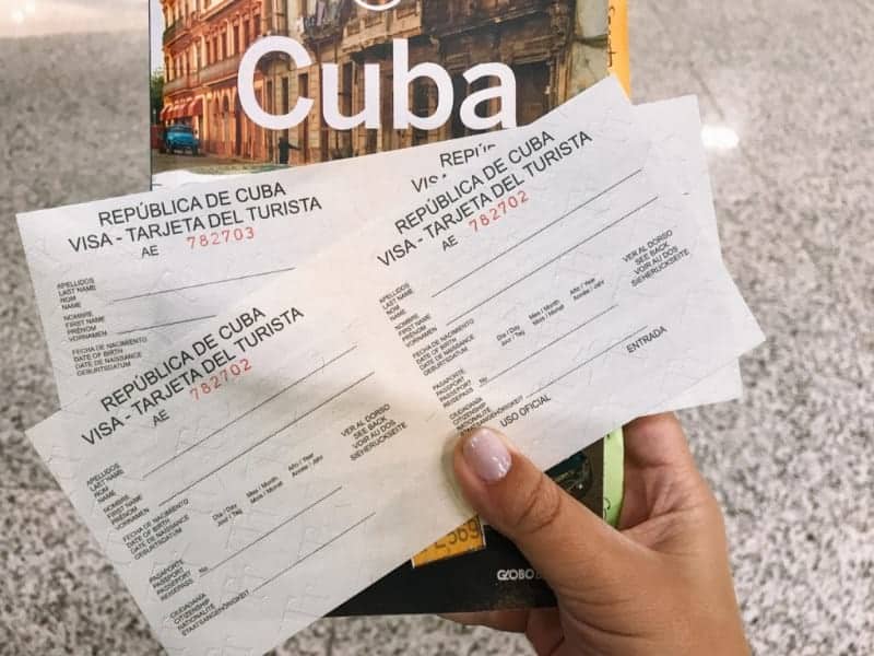 Cuban Tourist Card