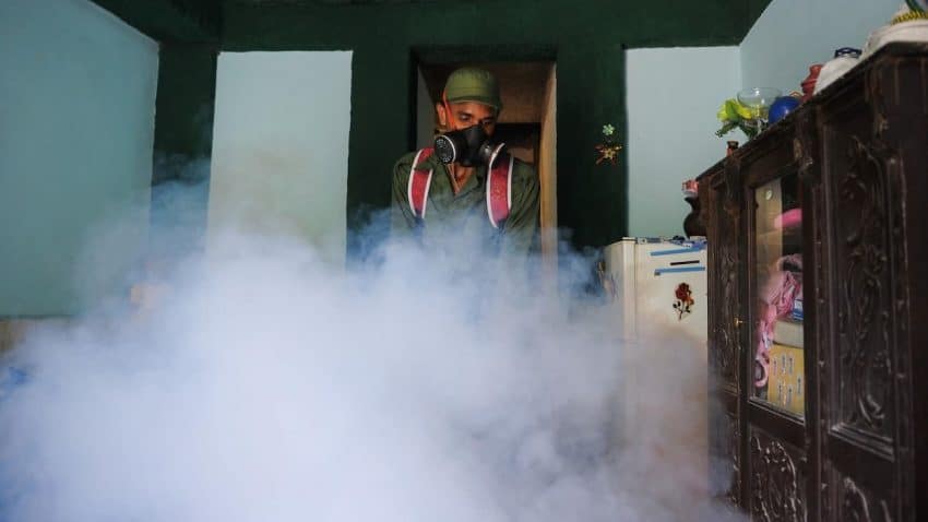 Fumigation against Mosquitoes in Cuba