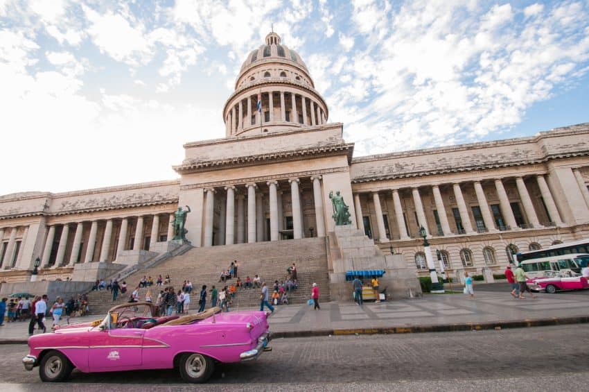 Classic American cars in the street in Havana 6