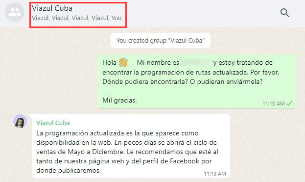 Viazul Group Chat
